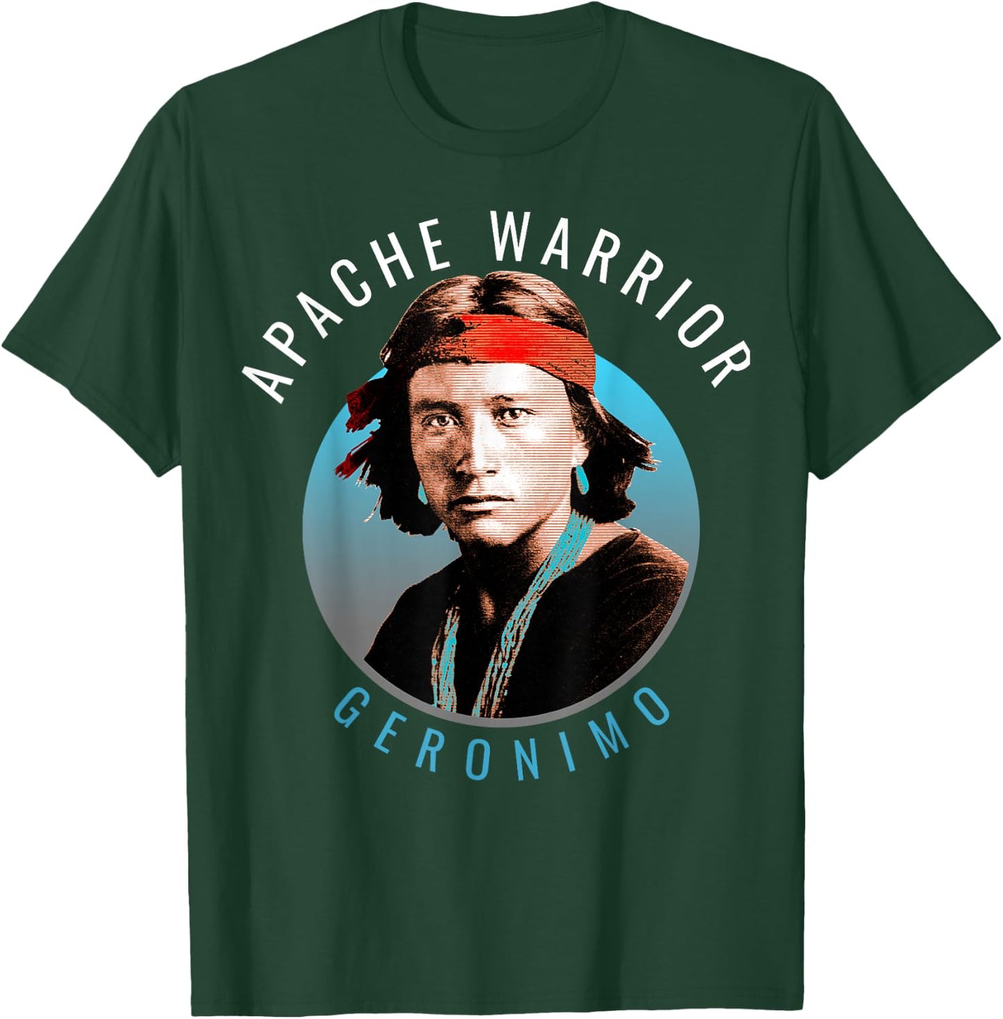 Geronimo Native American Indian Apache Warrior T-Shirt - T-Shirt | Forest