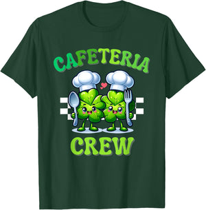 Cute Cafeteria Crew Funny Lunch Lady Squad St Patricks Day T-Shirt - T-Shirt | Forest