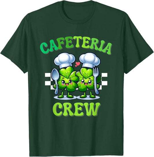 Cute Cafeteria Crew Funny Lunch Lady Squad St Patricks Day T-Shirt - T-Shirt | Forest