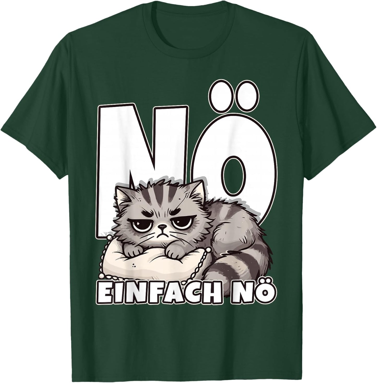 Nö einfach nö, Cat Statement, Children's Girl, Boy, Funny , black T-Shirt - T-Shirt | Forest