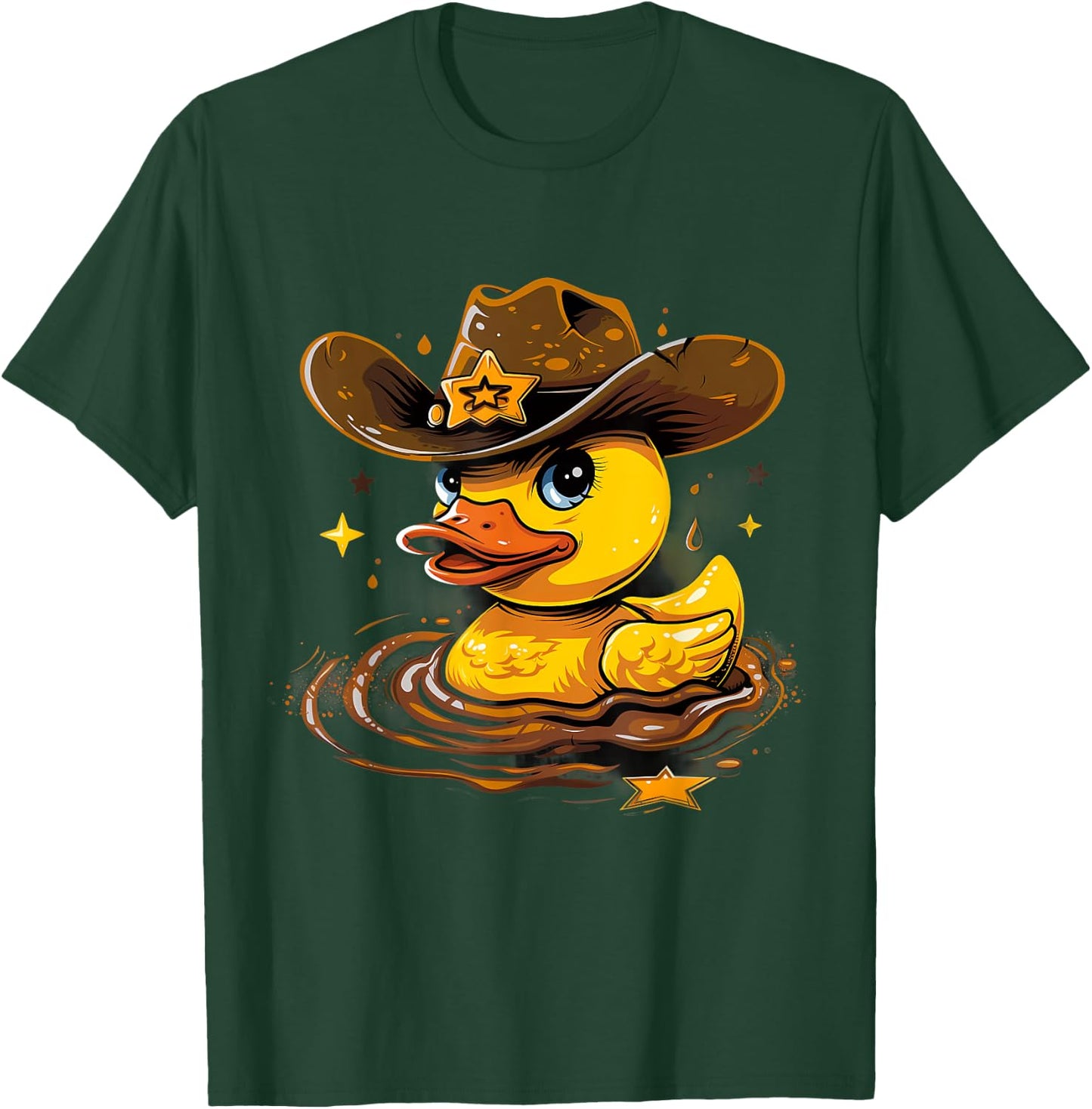Rubber Duck Sheriff Marshal Rubber Duckling Rubber Duckie T-Shirt - T-Shirt | Forest