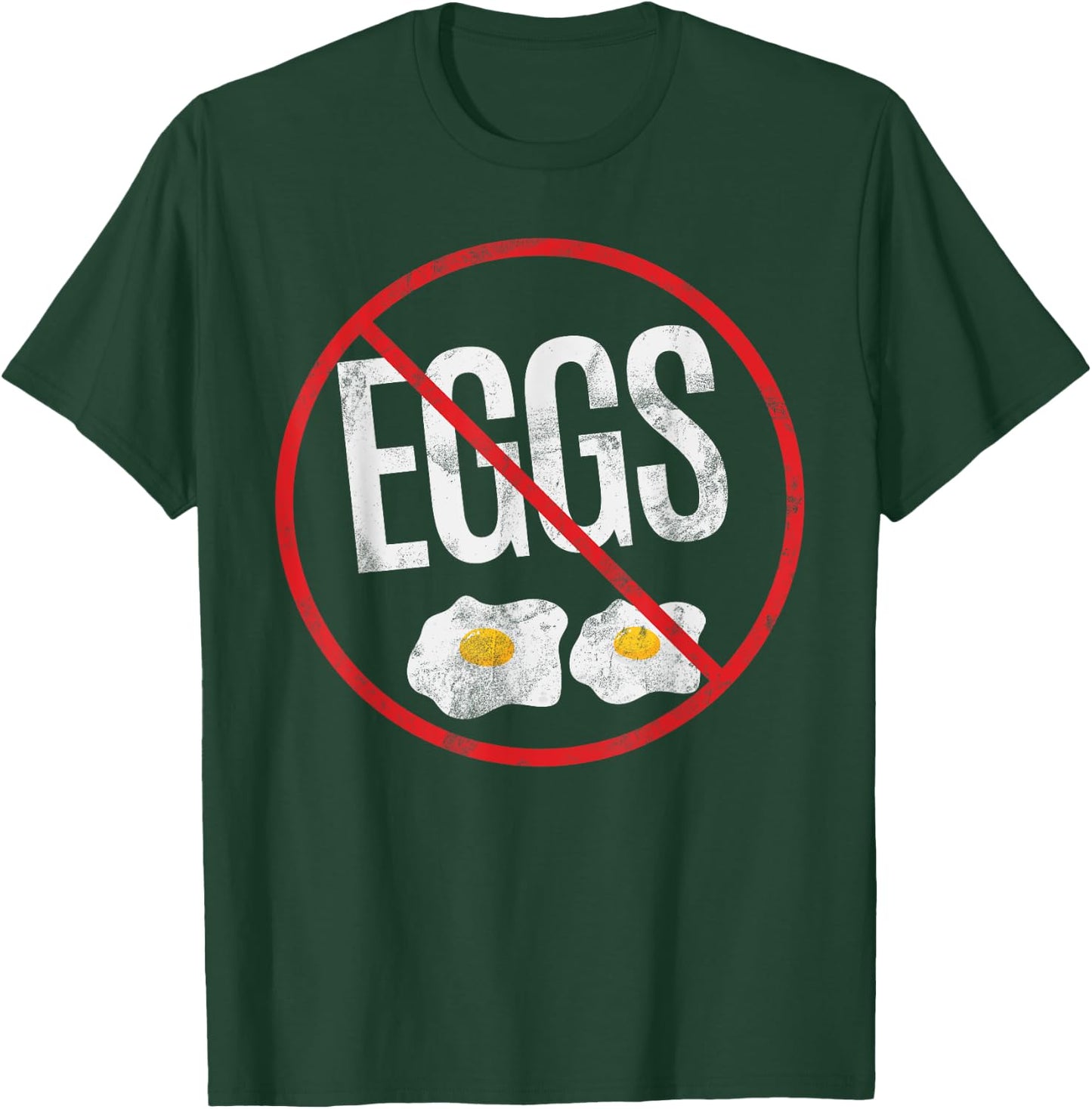 No Egg Allergy Awareness Warning Allergic T-Shirt - T-Shirt | Forest