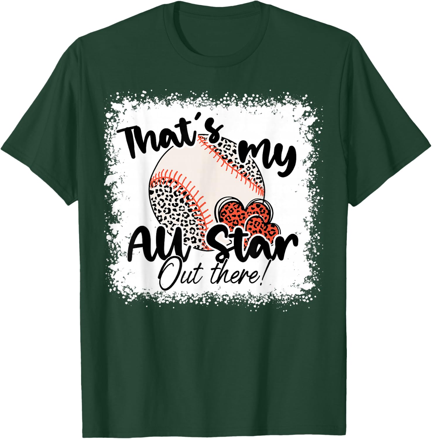 That's My All Star Out There Baseball Player Mom Mothers Day T-Shirt - T-Shirt | Forest