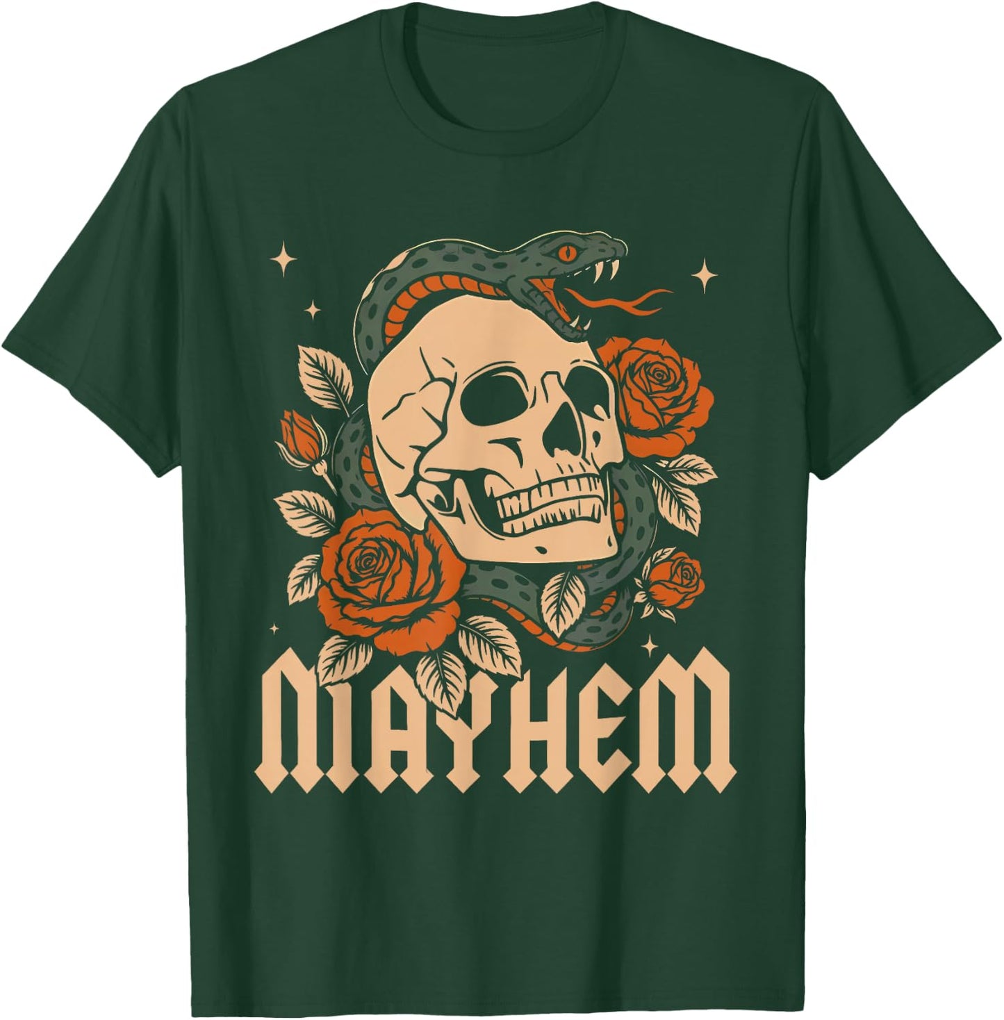 Father of Mayhem Funny Father's Day Dad Kids Matching Family T-Shirt - T-Shirt | Forest
