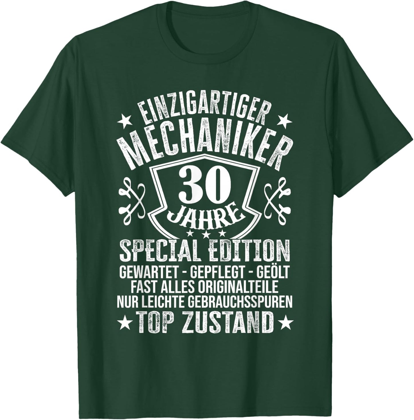 Kfz Mechaniker 30er Geburtstag Mann Männer 30 Jahre T-Shirt - T-Shirt | Forest