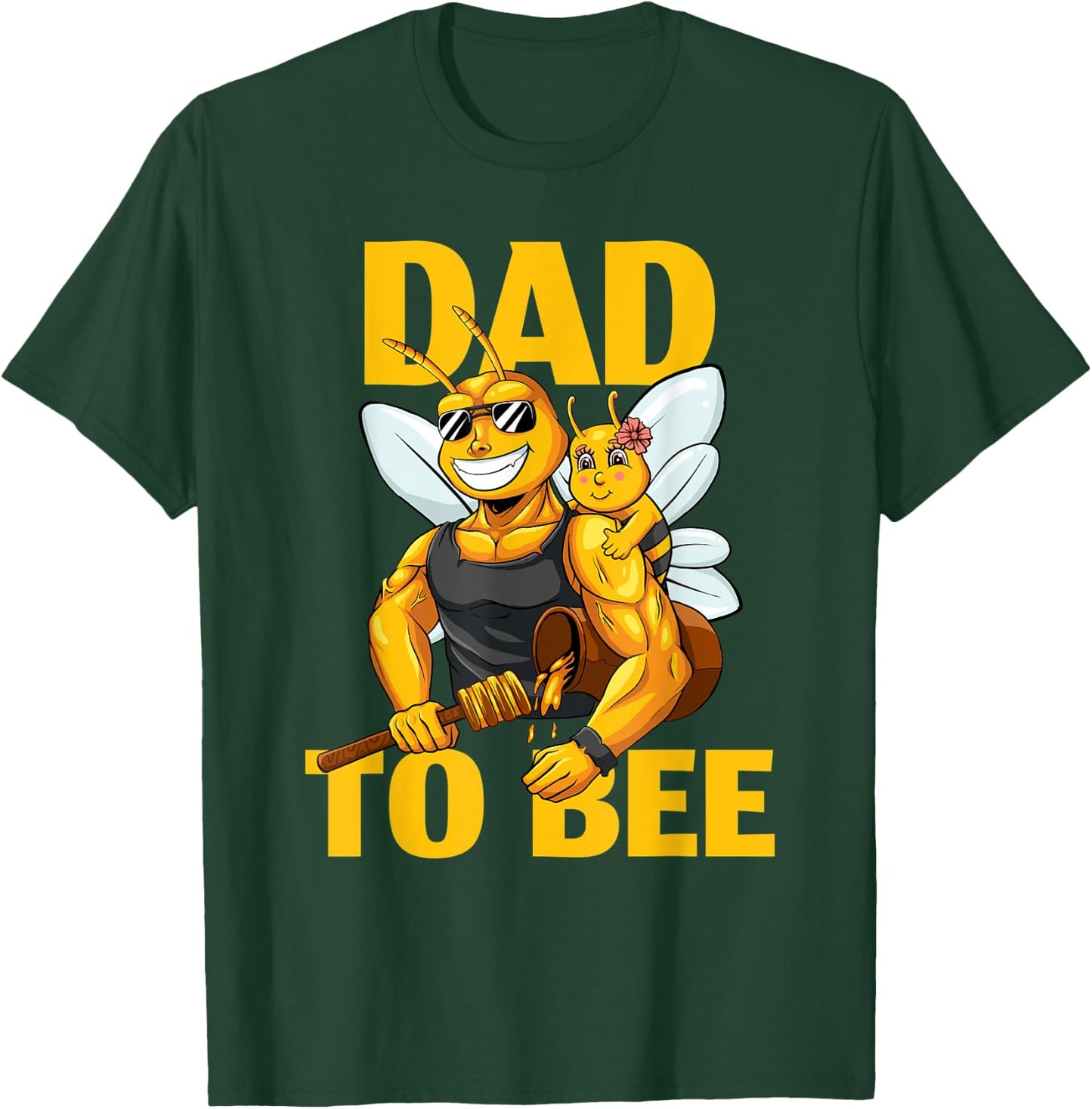 Dad To Bee Beekeeping Father Baby Announcement Girl Daughter T-Shirt - T-Shirt | Forest