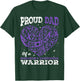 Hope Love Proud Dad Of A Hodgkin's Lymphoma Warrior Heart T-Shirt - T-Shirt | Forest