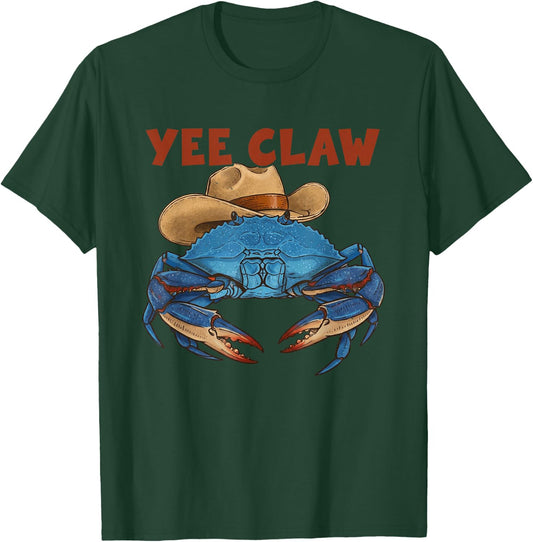 Funny Yee Claw Cowboy Crab Meme Western Southern Rancher T-Shirt - T-Shirt | Forest