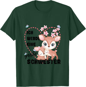 Ich Werde Große Schwester 2027 T-Shirt - T-Shirt | Forest