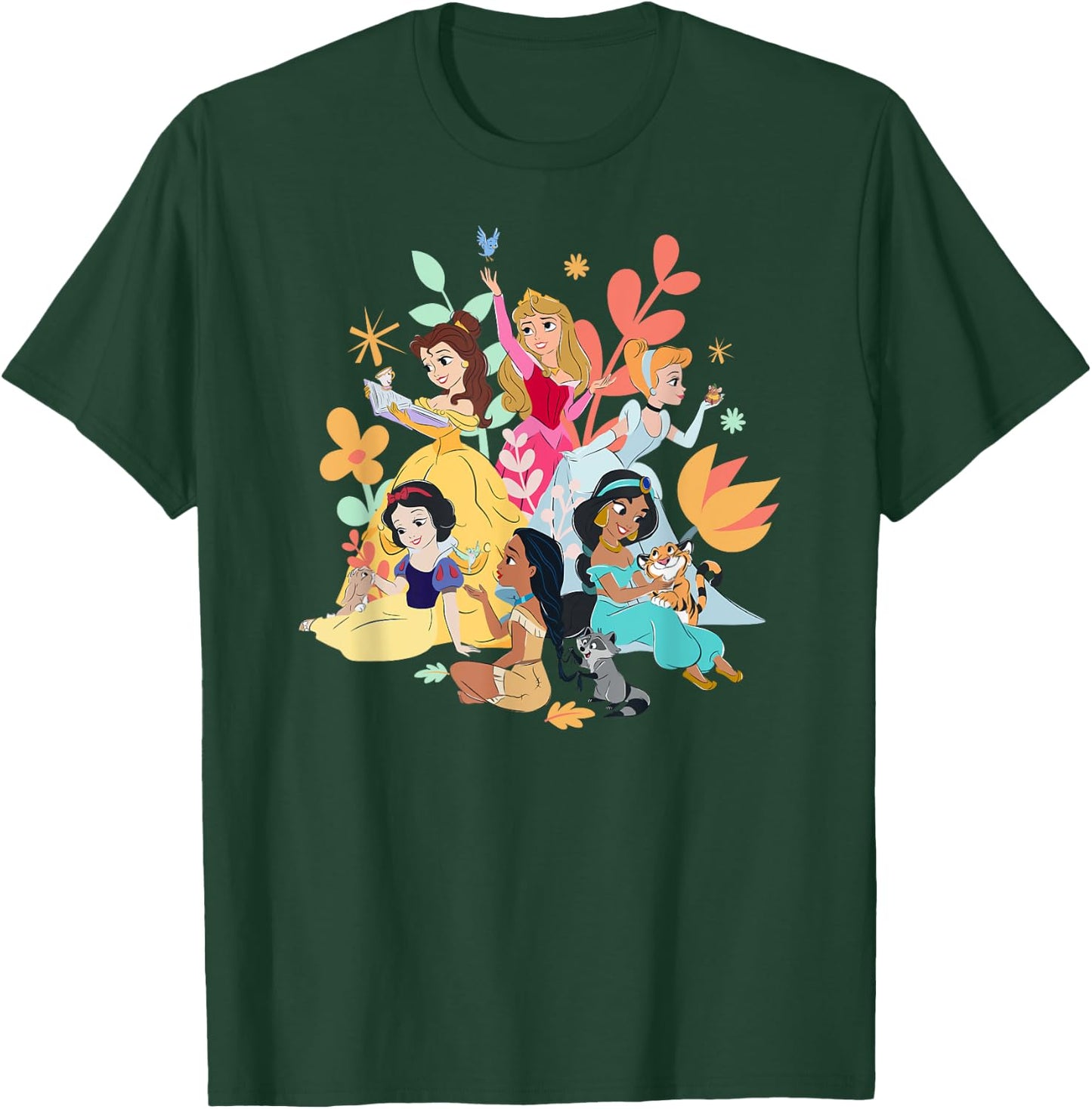 Disney Princesses , Black, S T-Shirt - T-Shirt | Forest