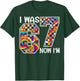 I was 6 Now I am 7 Six Seven Checkered Birthday Gifts Sports T-Shirt - T-Shirt | Forest
