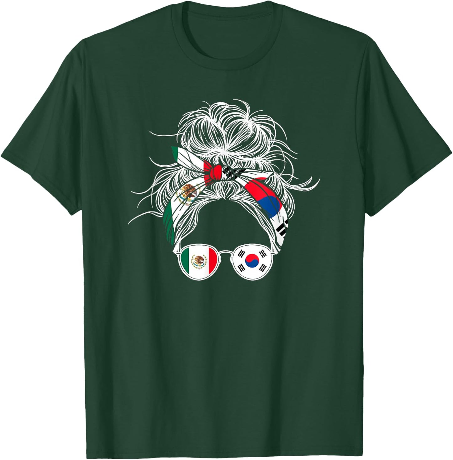Mexican Korean Flag Mexico South Korea T-Shirt - T-Shirt | Forest