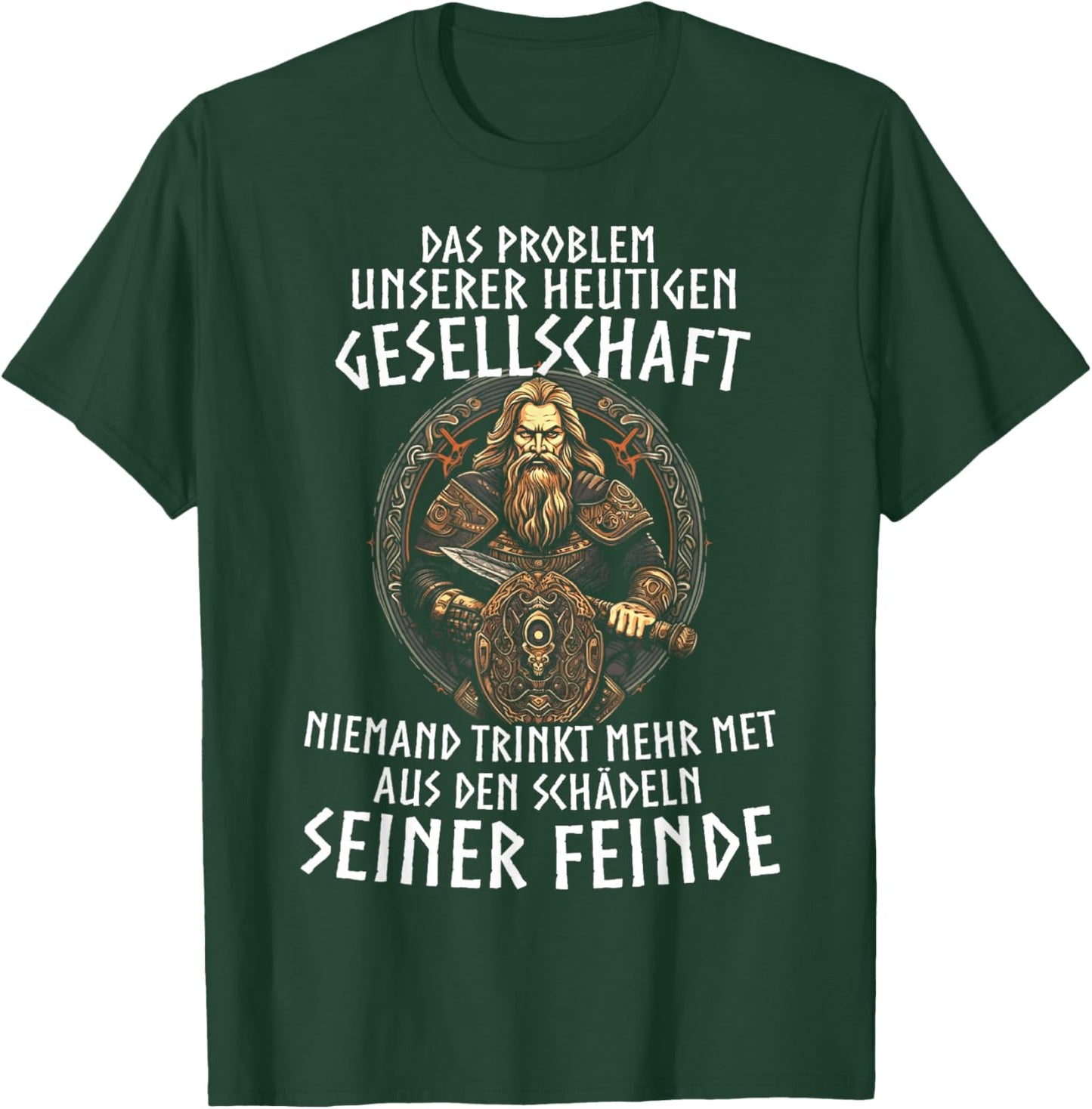 Wikinger Viking Wolf Nordische Mythologie Runen Normanne T-Shirt - T-Shirt | Forest