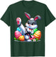 Karate Easter Bunny with a basket of eggs Easter Day Hunt T-Shirt - T-Shirt | Forest
