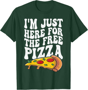I'm Just Here For The Free Pizza Funny Cruise 2024 Men Women T-Shirt - T-Shirt | Forest