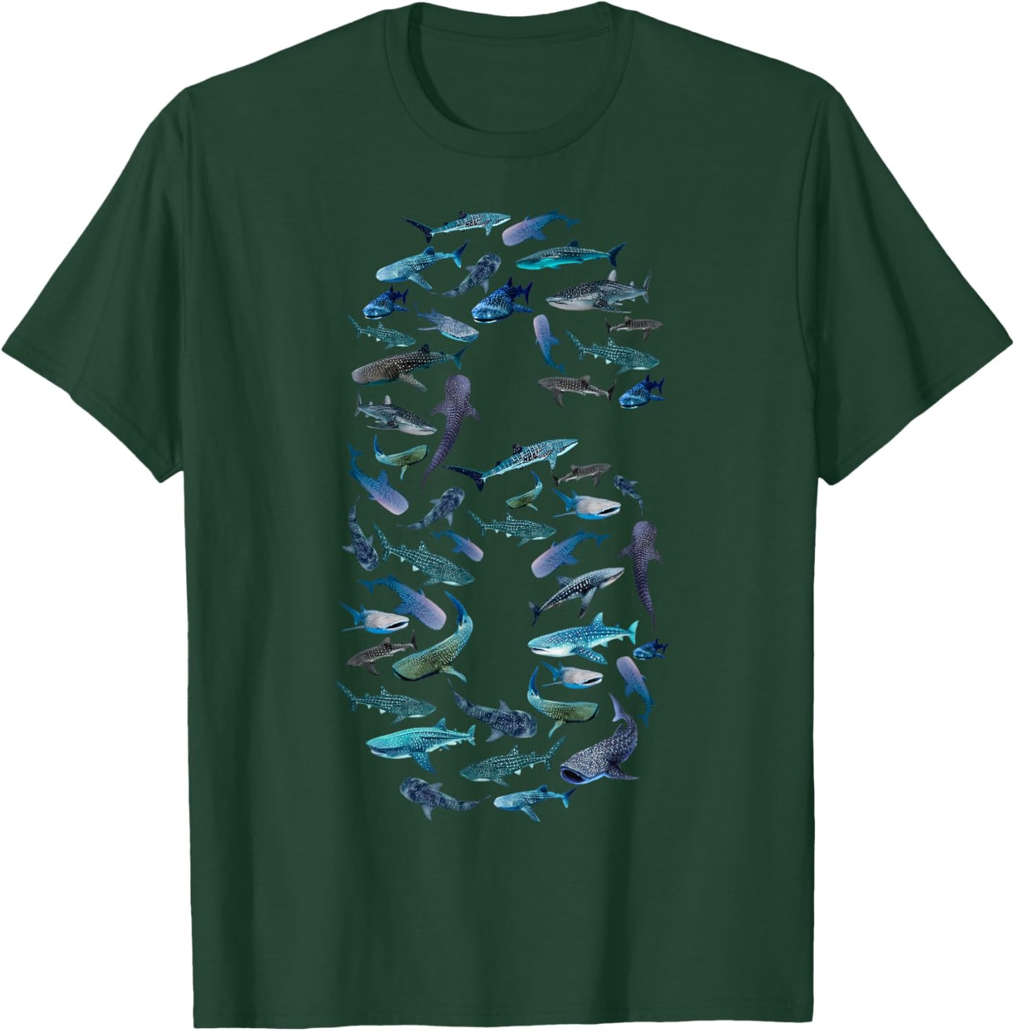 6th Birthday Boy Six-Year-Old Sea Ocean Fish Whale Shark T-Shirt - T-Shirt | Forest