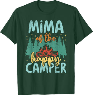 Mima of Happy Camper 1st Birthday Party Retro Mima T-Shirt - T-Shirt | Forest