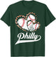 Philadelphies Souvenir Leopard Heart I Love Philadelphies T-Shirt - T-Shirt | Forest