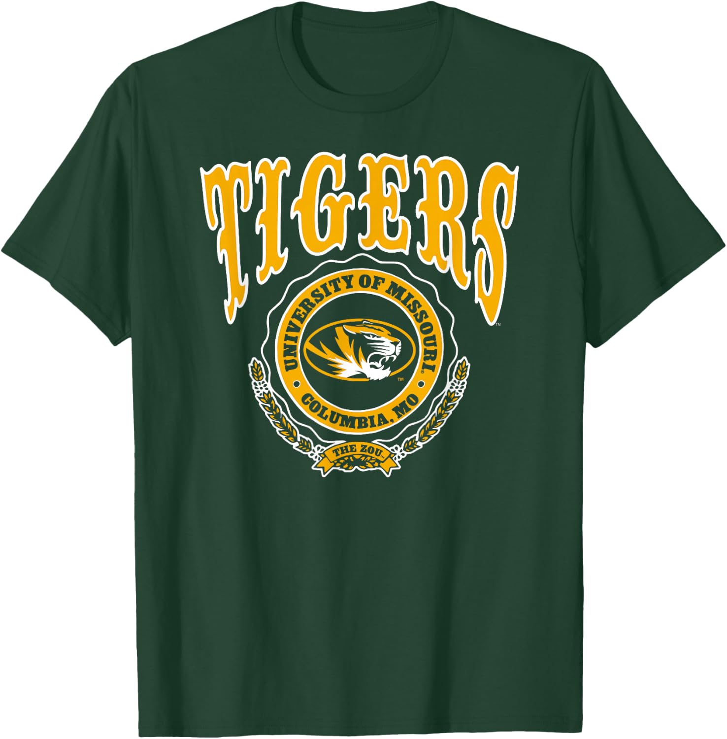 Missouri Tigers Seal Black Officially Licensed T-Shirt - T-Shirt | Forest