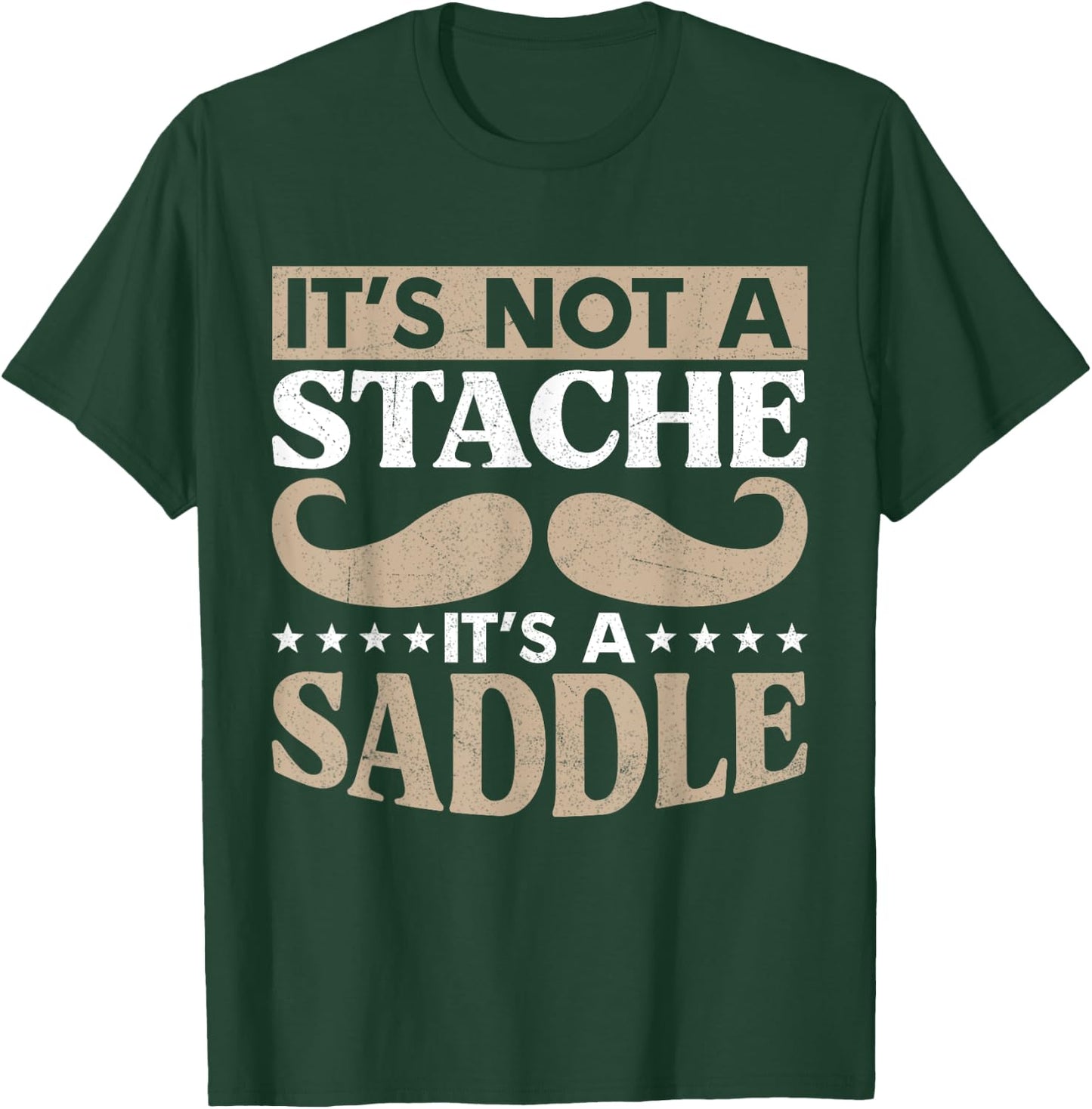 Stache Fathers Day Beard Mustache Funny T-Shirt - T-Shirt | Forest