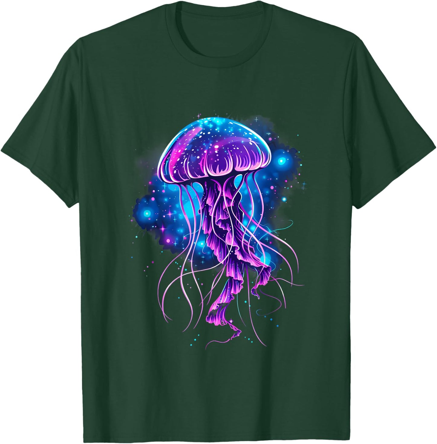 Jellyfish Artwork Sea Ocean Jellyfish Ocean Sea Animal Lover , black T-Shirt - T-Shirt | Forest