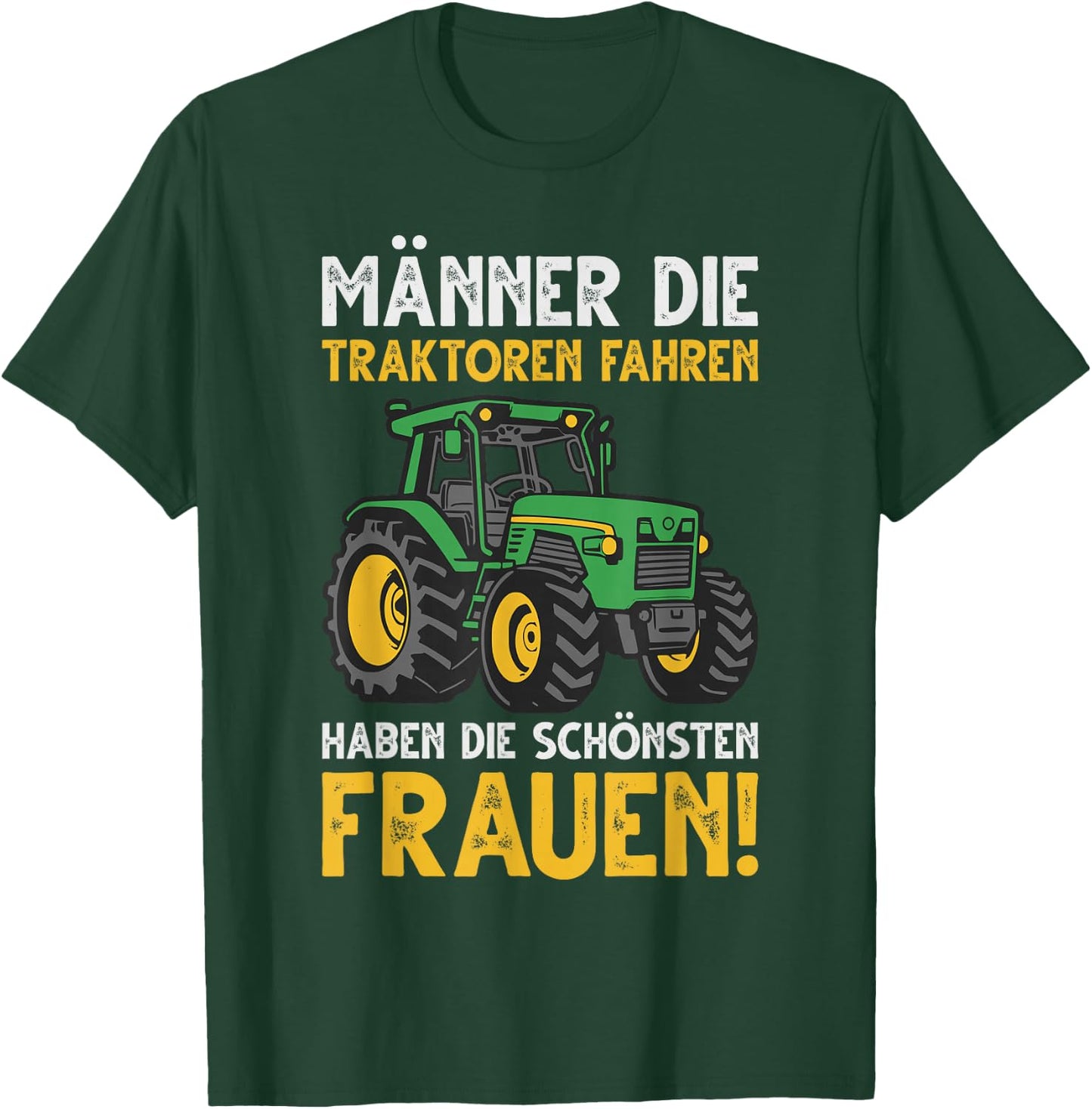 Men's Tractors Driving Farmer , black T-Shirt - T-Shirt | Forest
