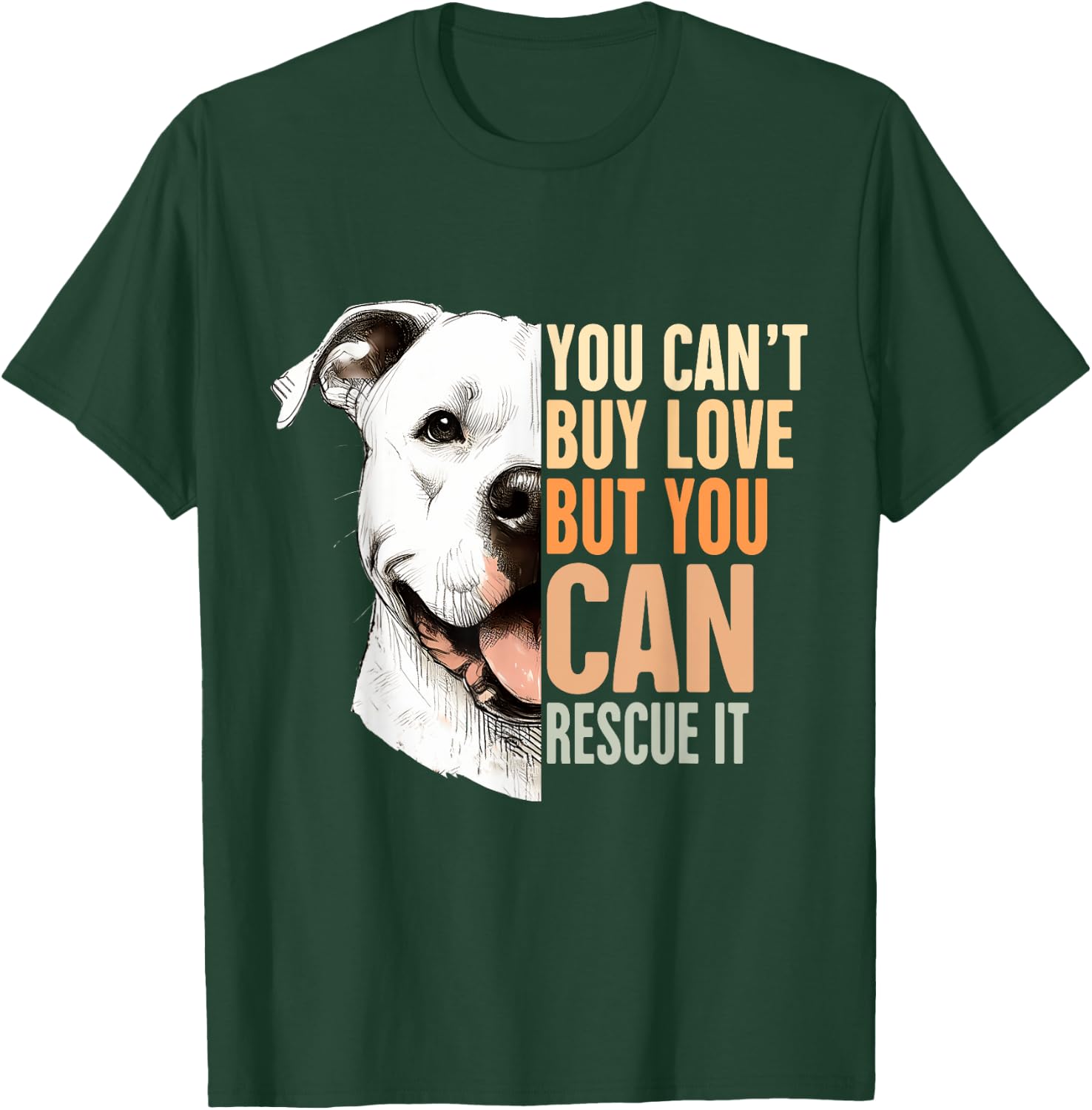 Pitbull Rescue Mom You Can't Buy Love But You Can Rescue It T-Shirt - T-Shirt | Forest
