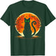 Scary Cat Costume Retro Moon Cat T-Shirt - T-Shirt | Forest
