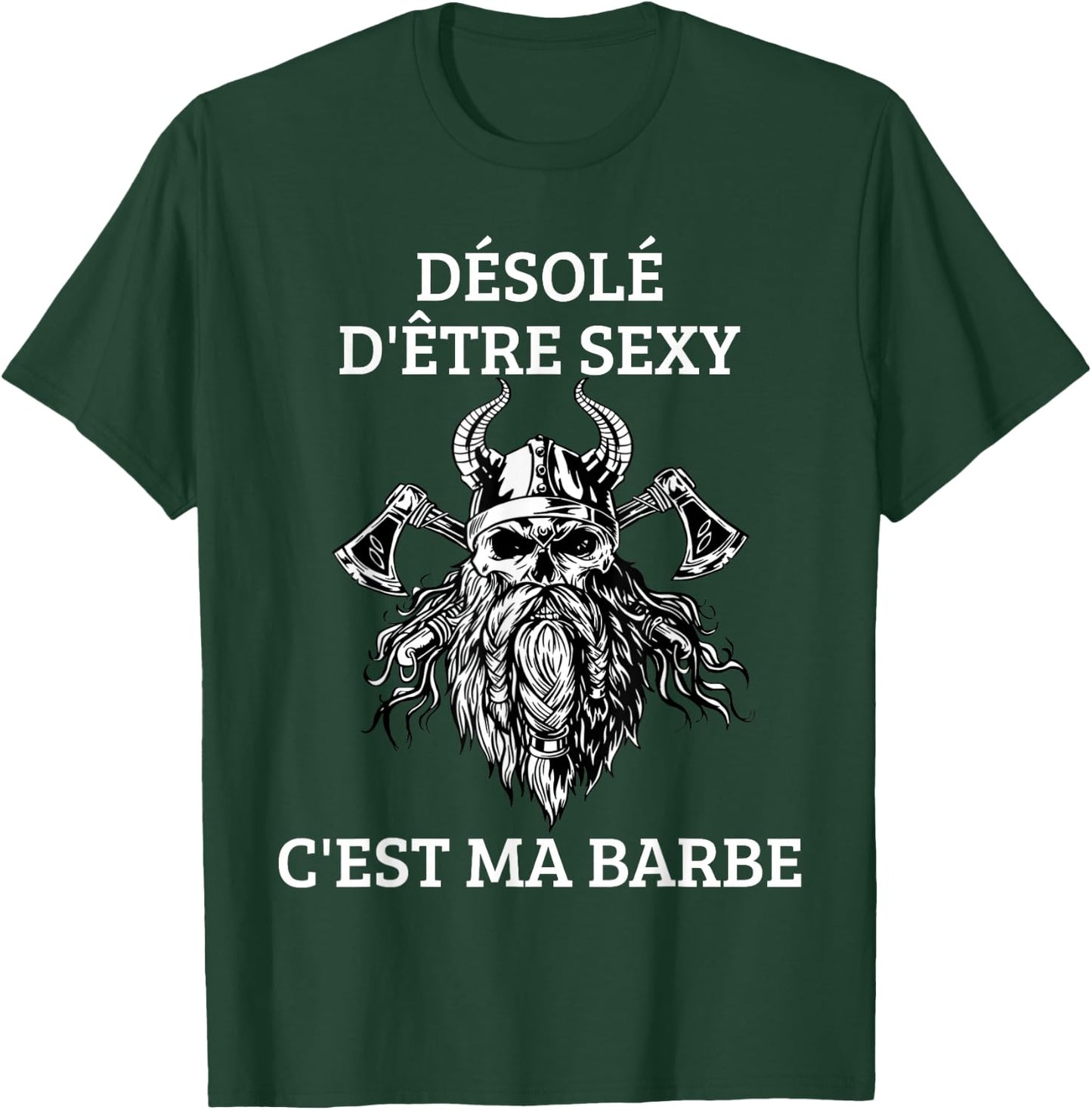 Men's Sorry To Be Sexy Beard Gift Vikings , Black T-Shirt - T-Shirt | Forest