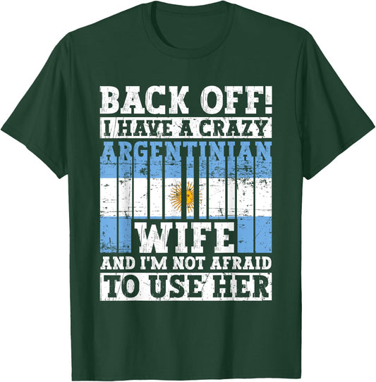Funny Argentinian Husband Apparel Argentina Flag Roots T-Shirt - T-Shirt | Forest