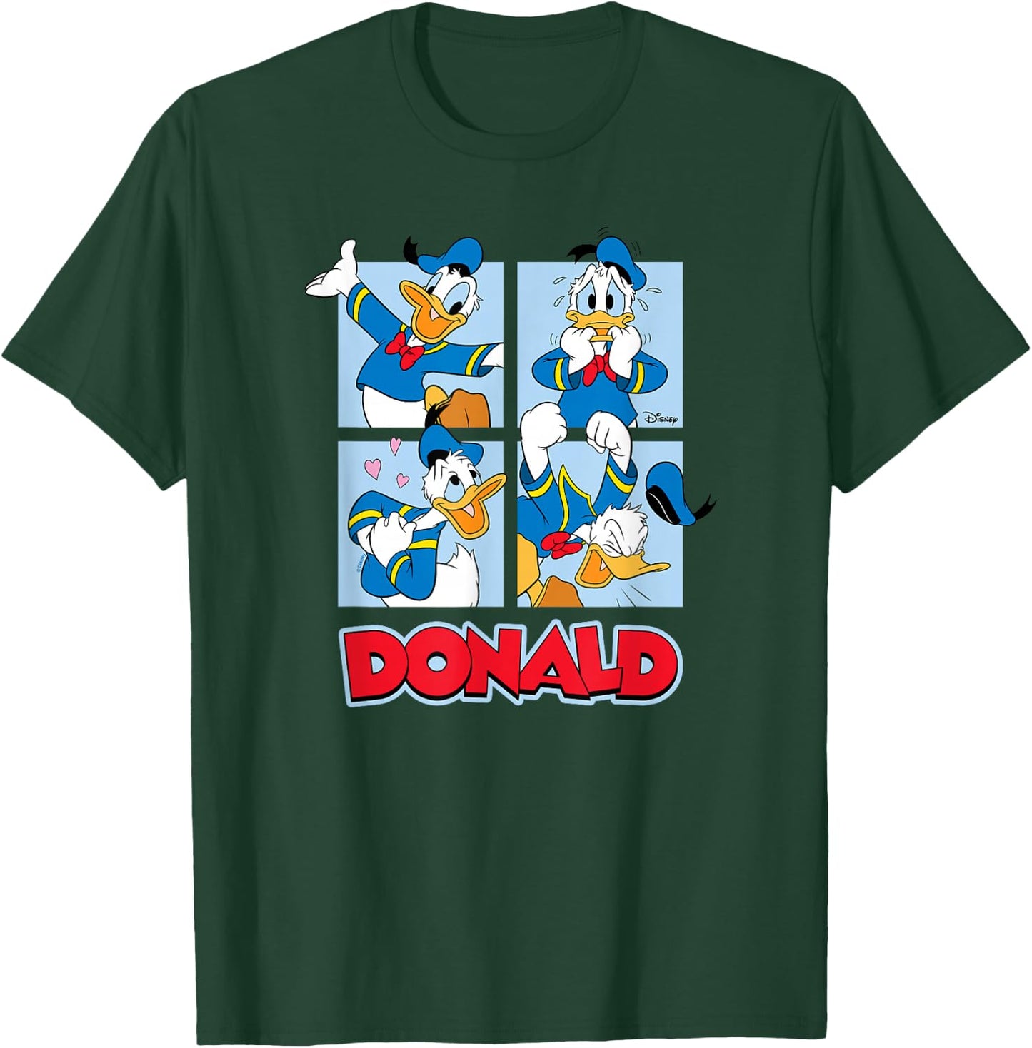 Donald Duck - Donald Duck Grid T-Shirt - T-Shirt | Forest