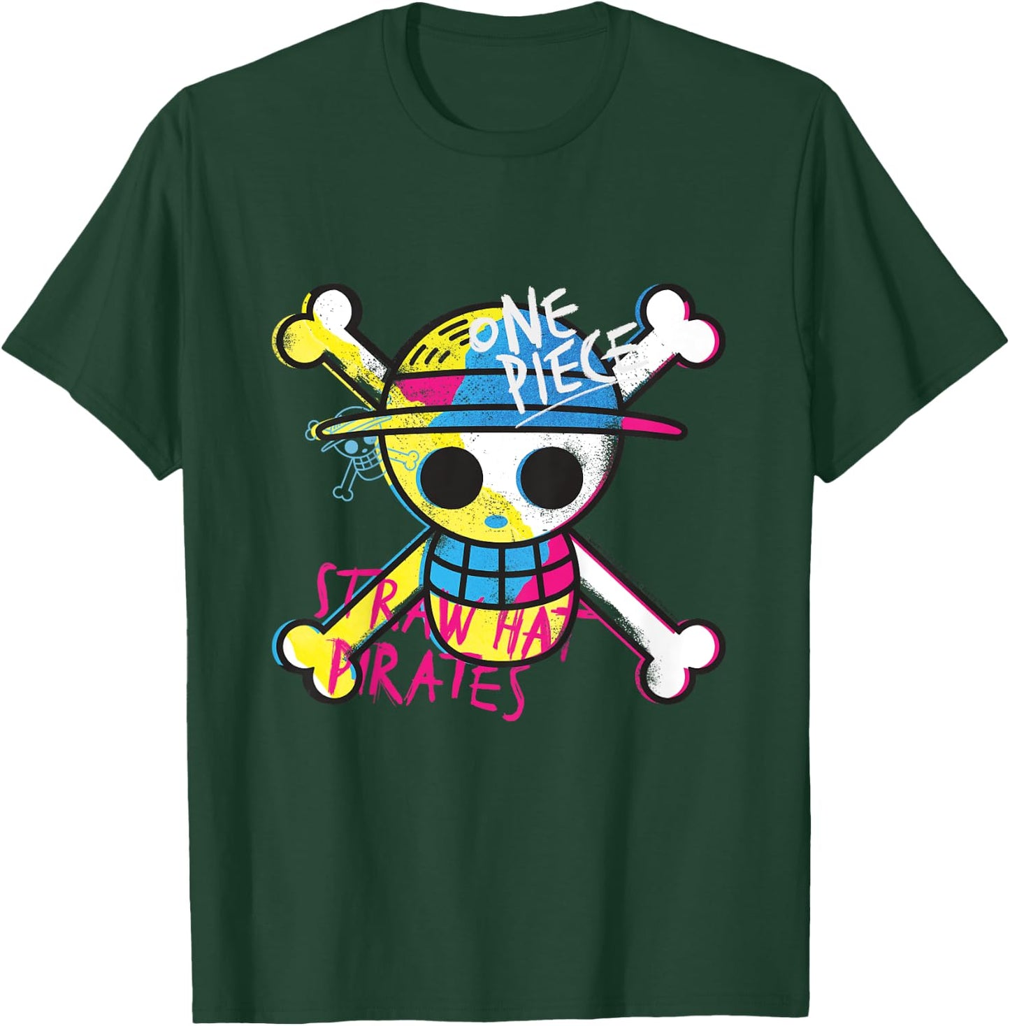 Kids One Piece Straw Hat Pirates Logo Colorful Monkey D Luffy Kids , Blue, 2 T-Shirt - T-Shirt | Forest