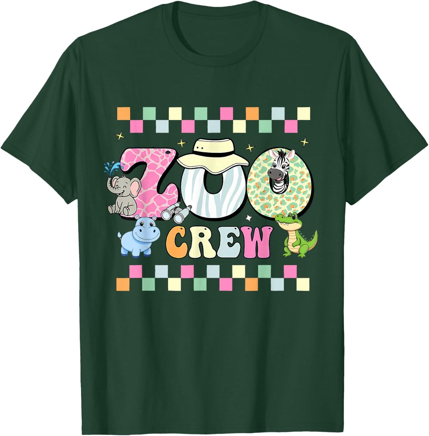 Zoo Crew Safari Wildlife Animal Zoo Keeper Matching Kids T-Shirt - T-Shirt | Forest