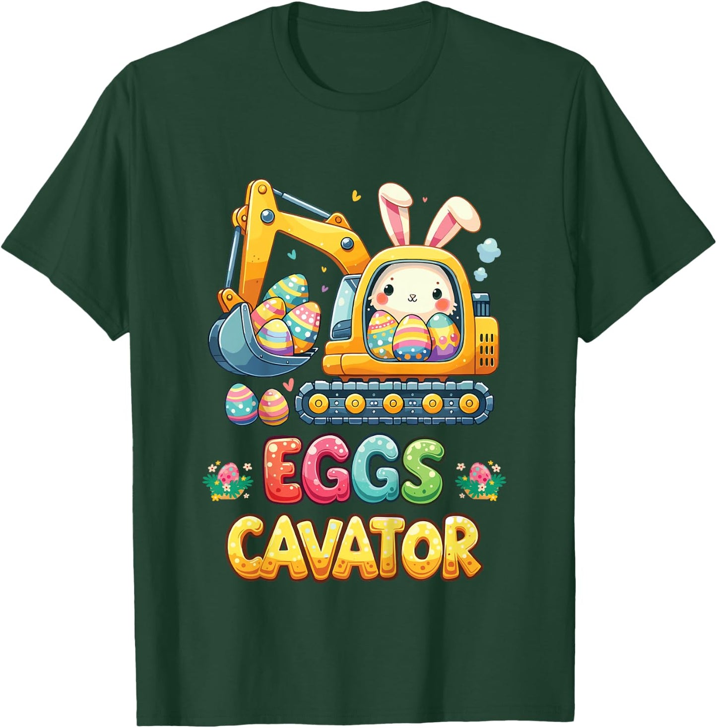 Easter Egg Hunt Shirt Kids Toddlers Eggscavator T-Shirt - T-Shirt | Forest