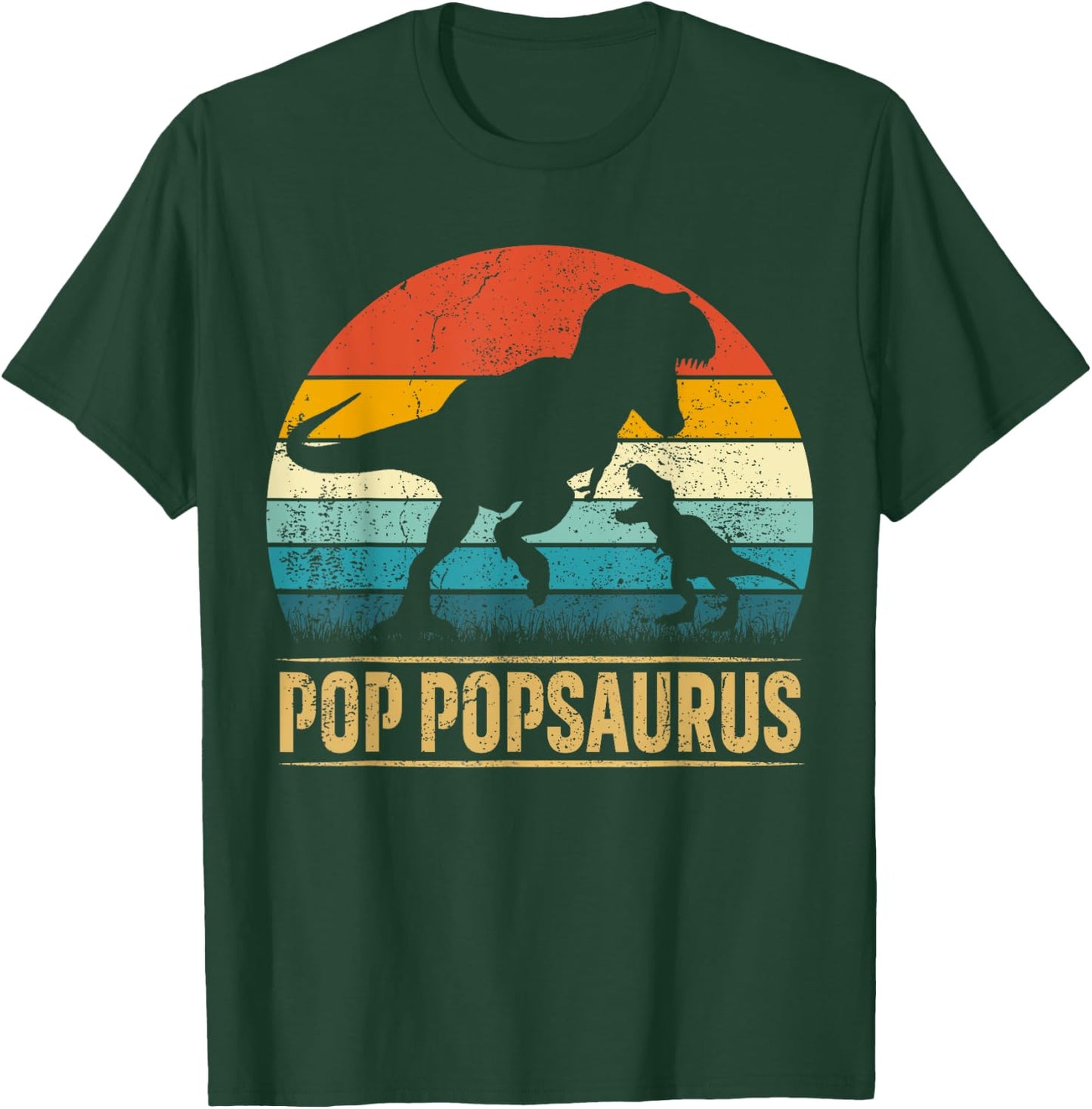 Pop Pop Saurus T Rex Dinosaur Pop PopSaurus Father's Day T-Shirt - T-Shirt | Forest