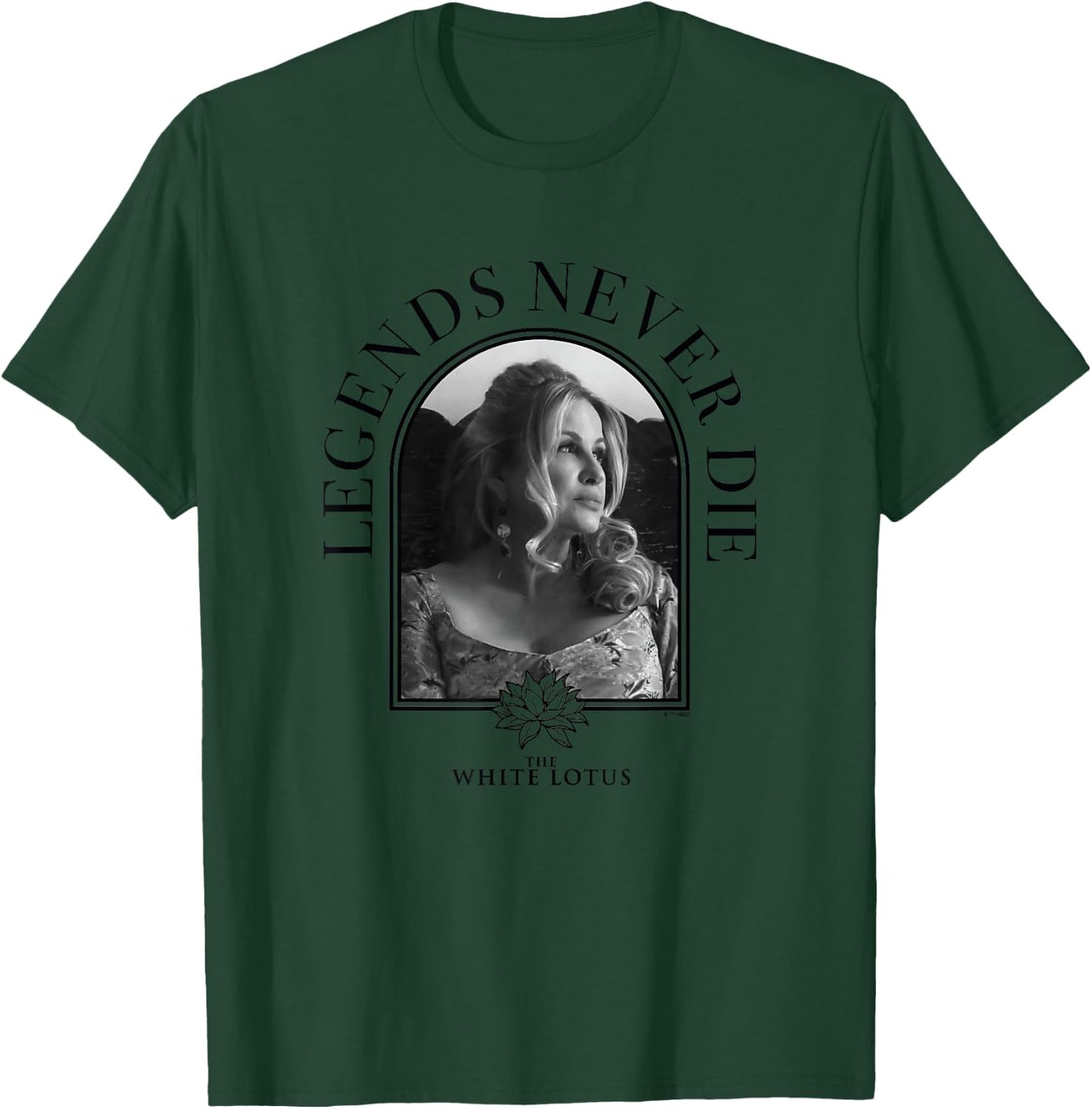 The White Lotus Black & White Tanya Legends Never Die Frame T-Shirt - T-Shirt | Forest