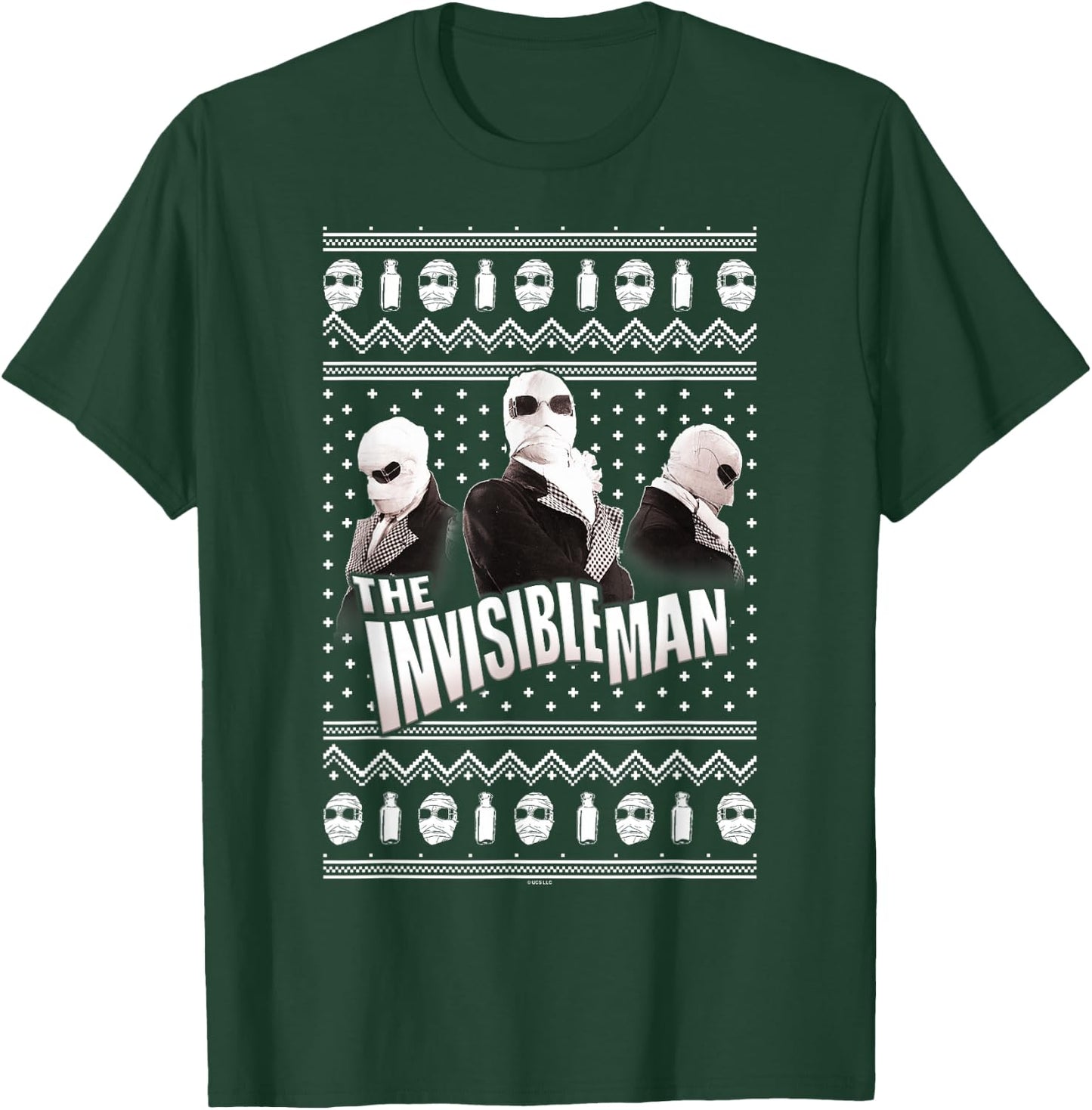 Universal Monsters Invisible Man Ugly Sweater T-Shirt - T-Shirt | Forest