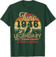 Vintage Cadeau d'anniversaire 80 Ans pour Né en Juin 1946 T-Shirt - T-Shirt | Forest