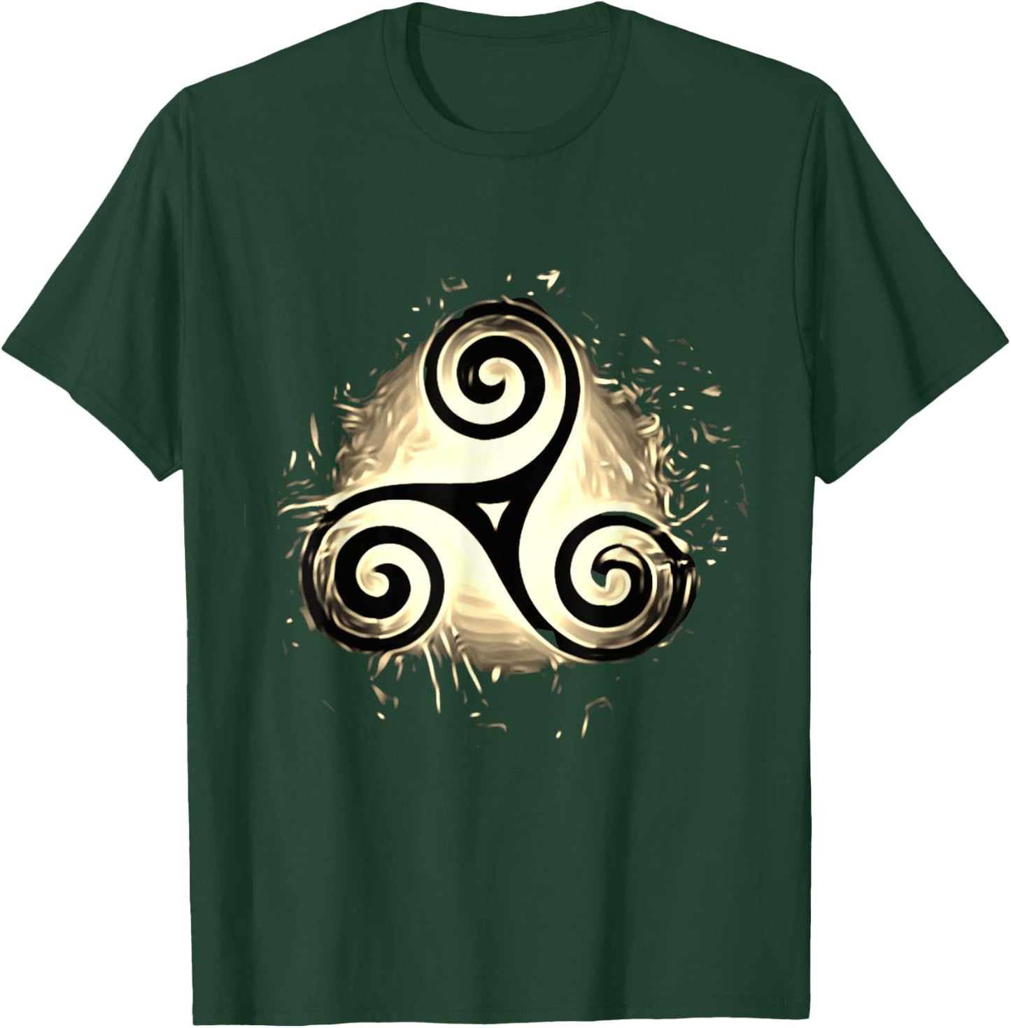 Triskel Triquetra Rune Celtic Protective , Black, S T-Shirt - T-Shirt | Forest