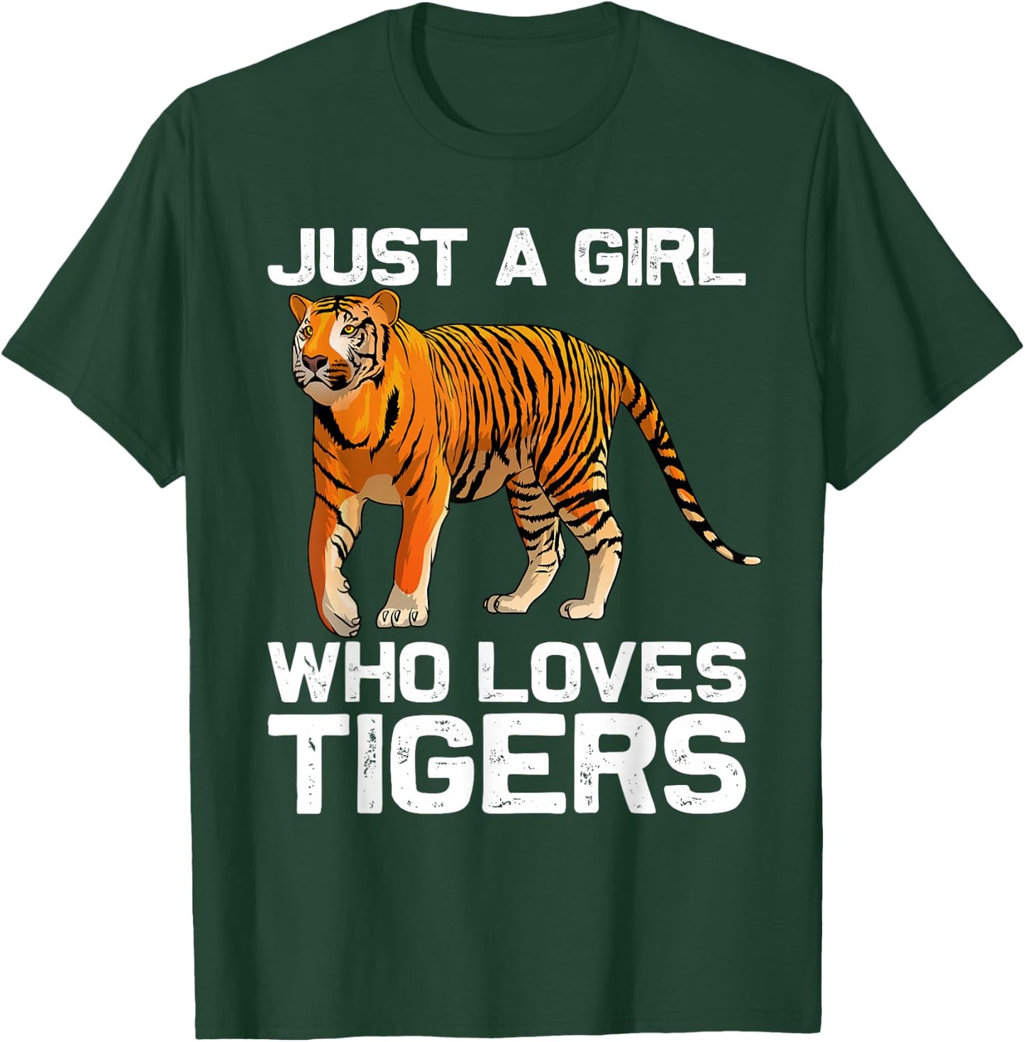 Funny Tiger Girl Design Kids Women Mom Tiger Love Wildlife T-Shirt - T-Shirt | Forest