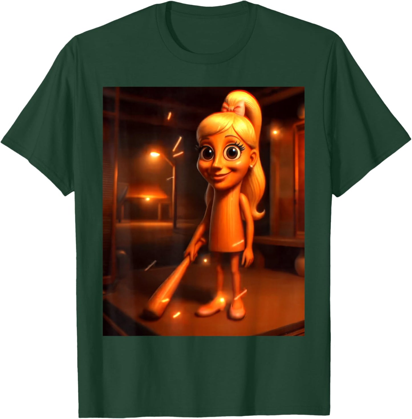 Tung Tung Tung sahura Funny Female Tung sahur Girl brainrot T-Shirt - T-Shirt | Forest