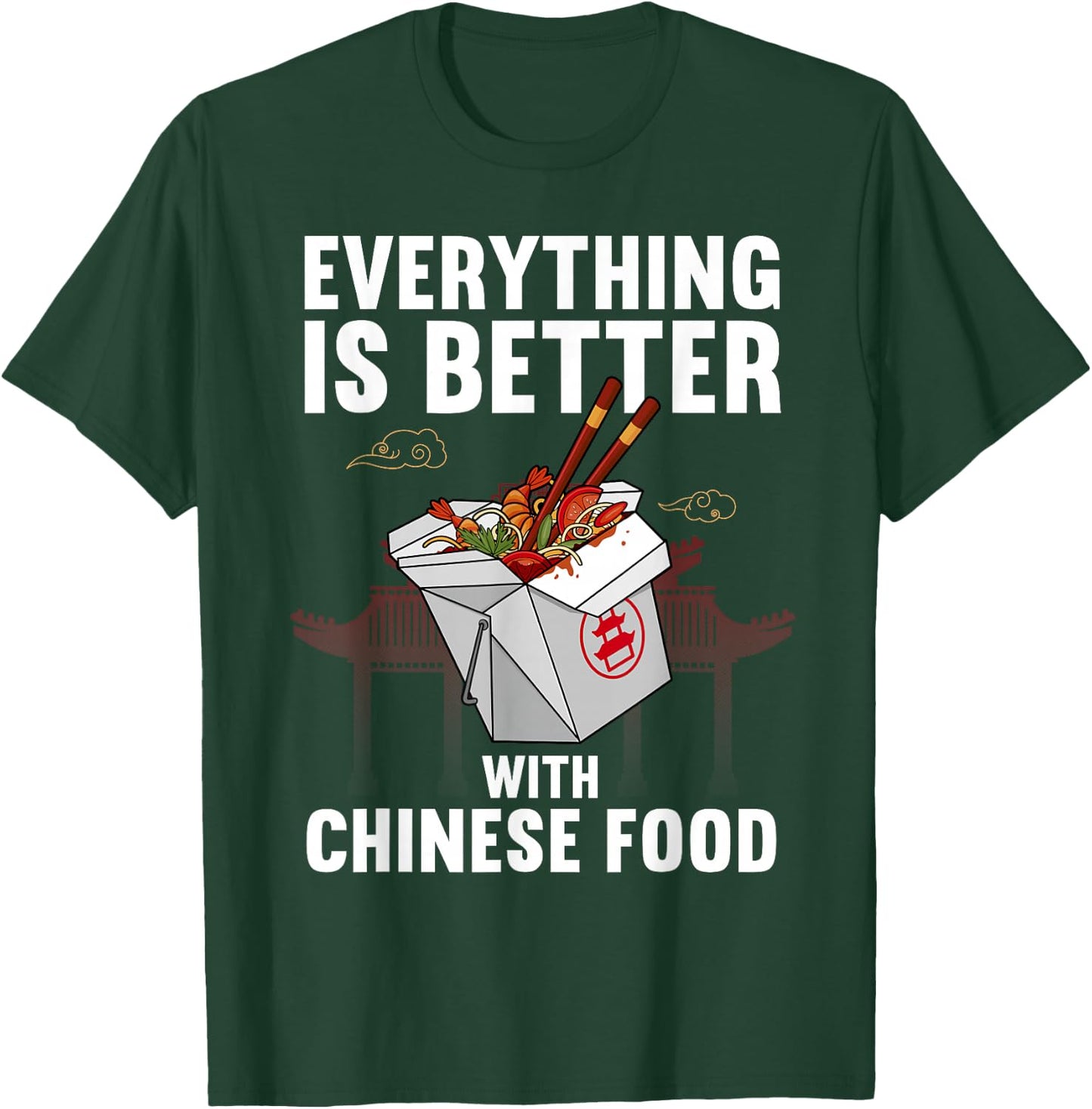 Chinese Food Art Women Chinese Food Take Out Lovers T-Shirt - T-Shirt | Forest