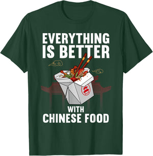 Chinese Food Art Women Chinese Food Take Out Lovers T-Shirt - T-Shirt | Forest