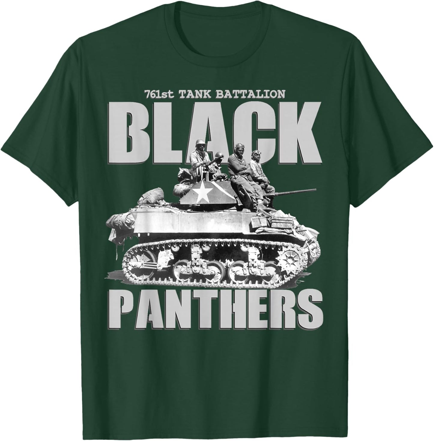 Black Panthers 761st Tank Battalion WW2 Black Tank Squadron T-Shirt - T-Shirt | Forest