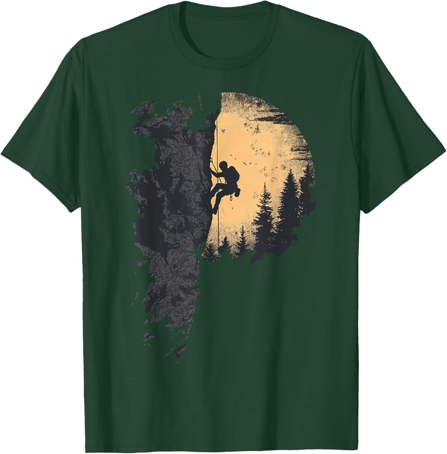 Climbing Mountain Climber Bouldern Gift Mountain , Black, S T-Shirt - T-Shirt | Forest