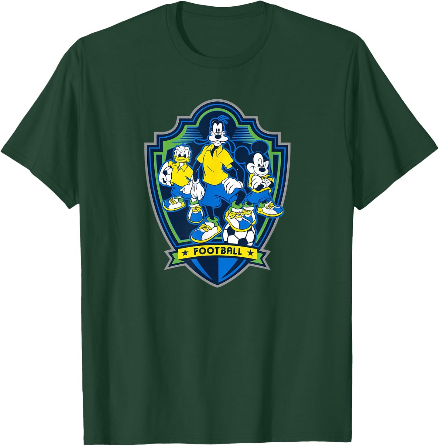 Disney Mickey Mouse Donald and Goofy Sports Football Soccer T-Shirt - T-Shirt | Forest