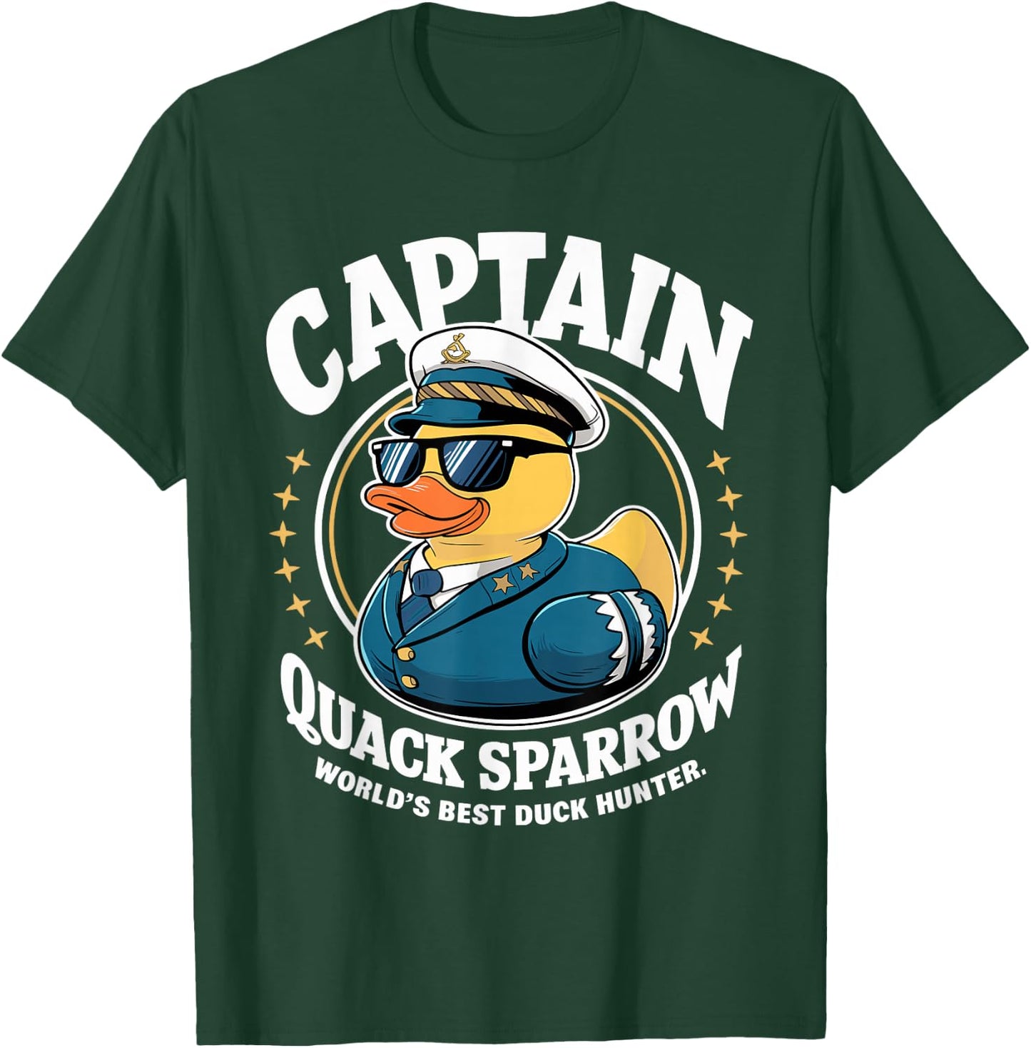 Cruise Duck Hunting Men's Funny Sea Captain Rubber Duck T-Shirt - T-Shirt | Forest