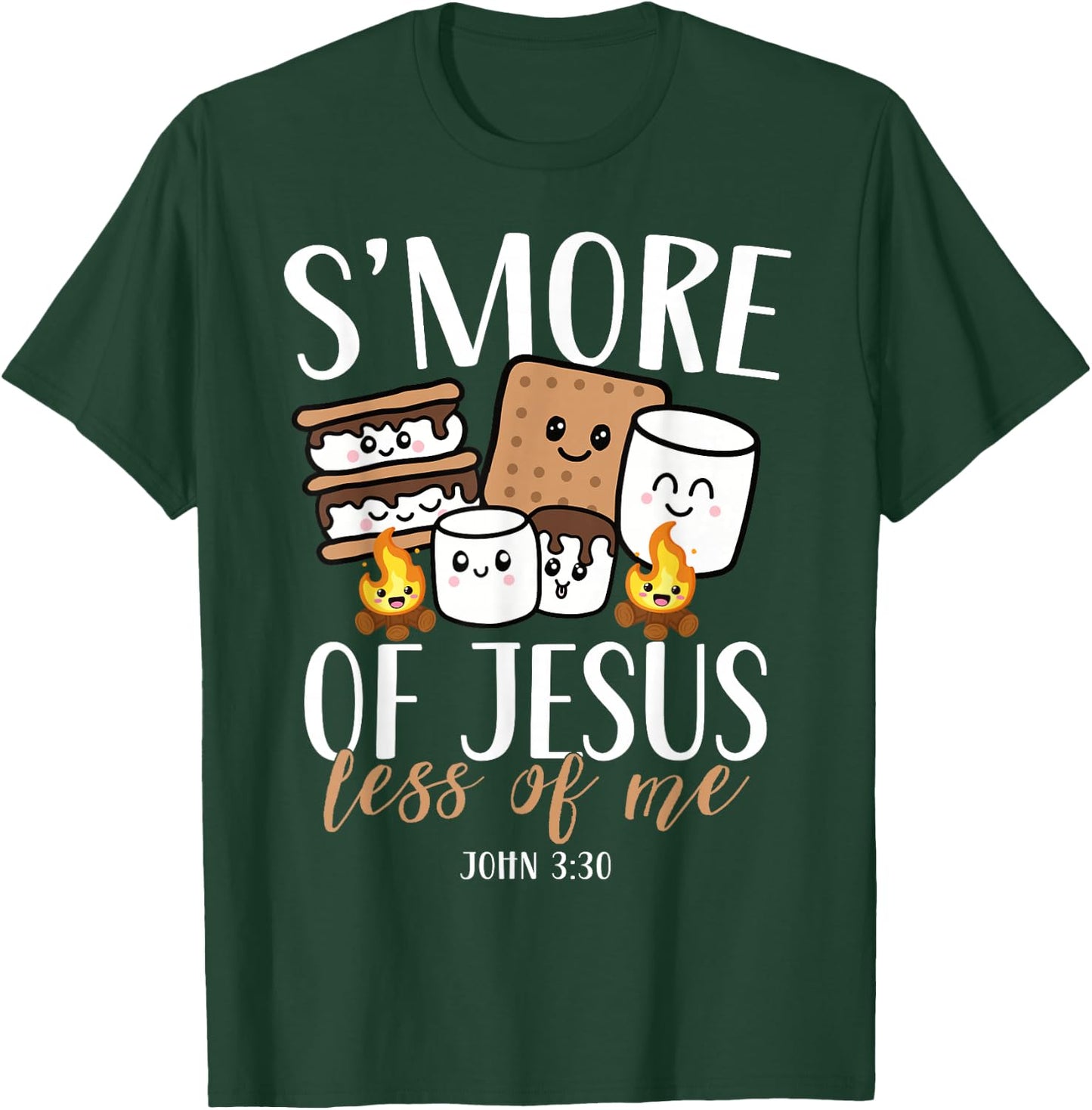 Smore of Jesus Less of Me Christian Camper Camping Lover T-Shirt - T-Shirt | Forest