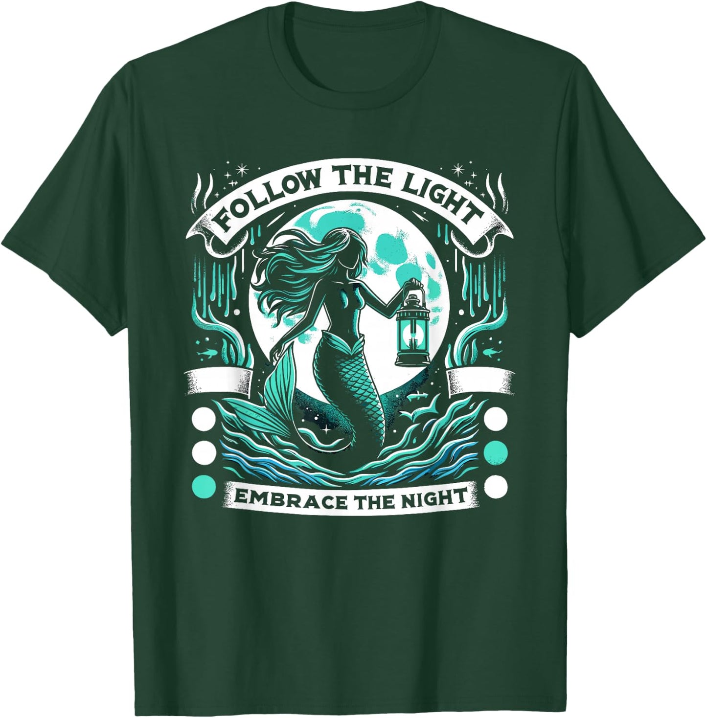 Spooky Sirens Horror Mermaid Creepy Mermaid Haunted Sea T-Shirt - T-Shirt | Forest