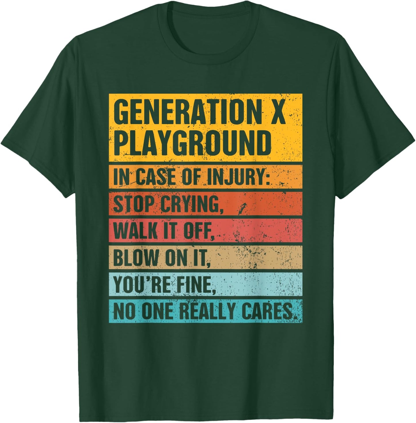 Retro Vintage Funny Gen X 70’s 80’s Generation X Playground T-Shirt - T-Shirt | Forest